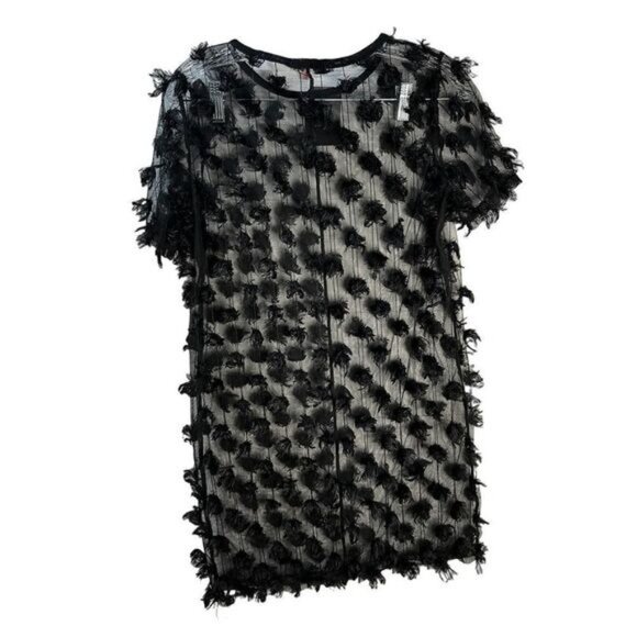 Swap & Strut Black Sheer Lace Top Small NWT - Picture 2 of 4